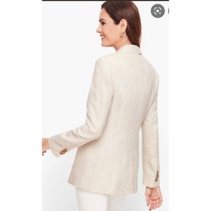Talbots | Blazer Cream Beige 4 Buttons Front & On The Scuffs 87% Wool Sz 12